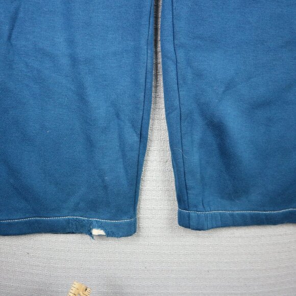 Mecca Cargo Embroidered Accent Baggy Y2K Sweatpants Blue Mens XL - Picture 7 of 8